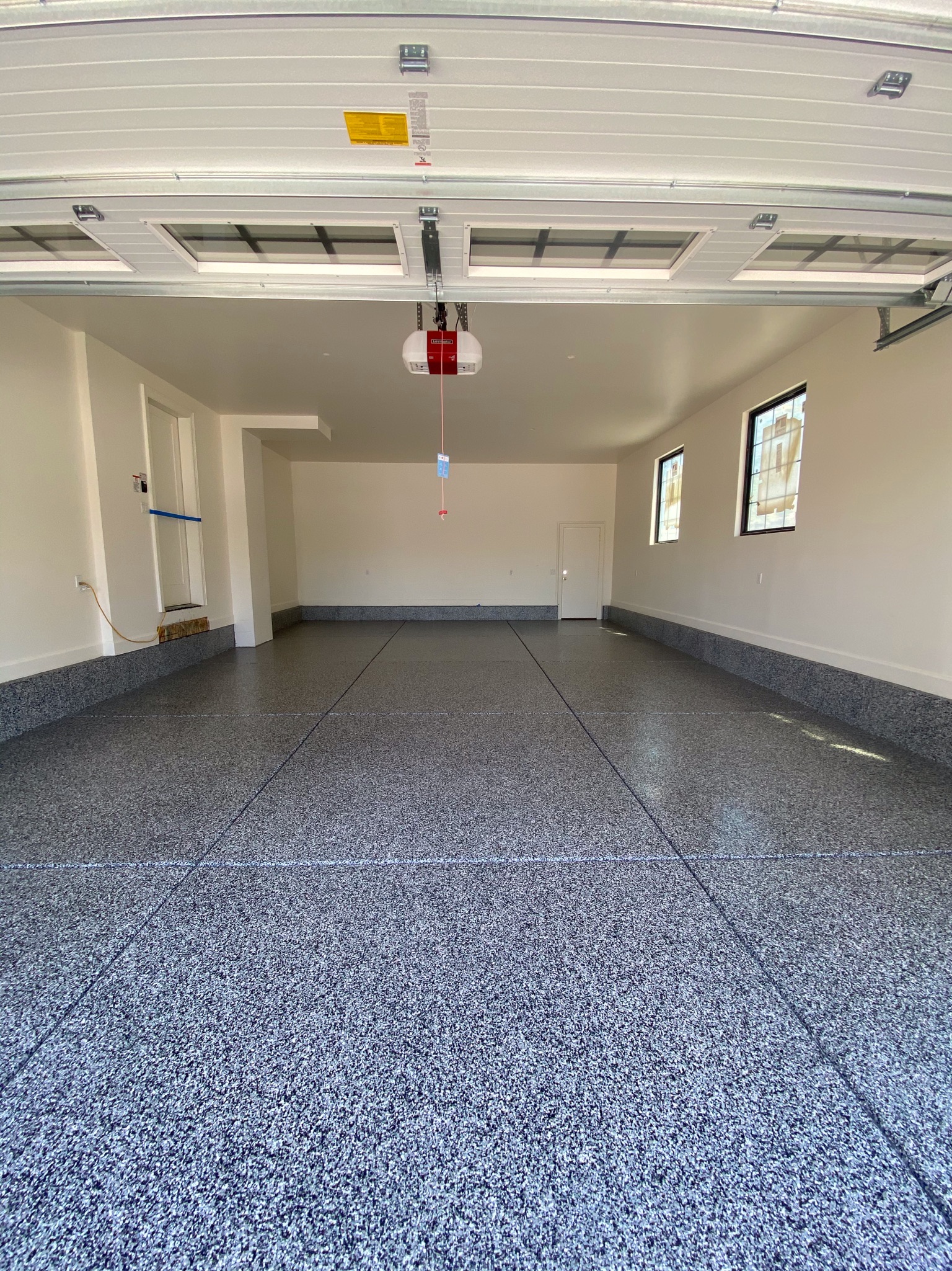 Fresh blue-gray floor coating installed in one day Utah